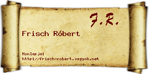 Frisch Róbert névjegykártya
