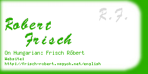 robert frisch business card